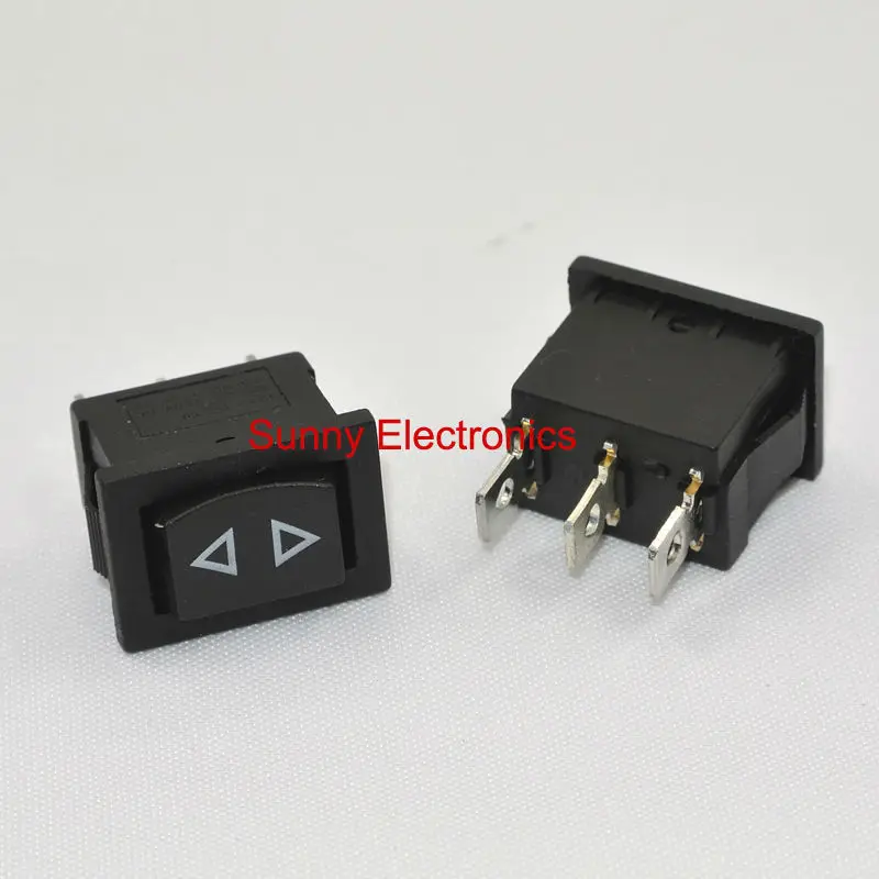 Rocker switch Momentary (ON) OFF (ON) 3pins 10pcs free shippingin Car