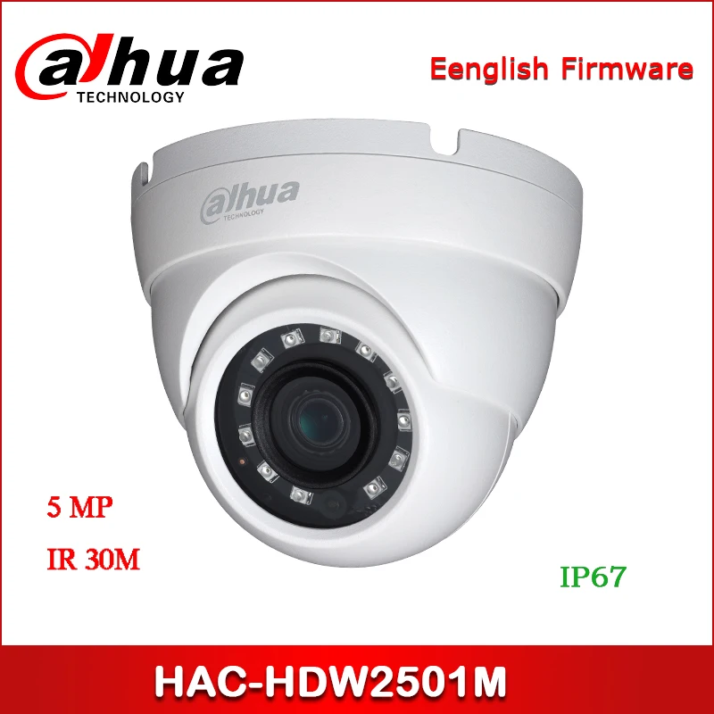 Сетевой видеорегистратор Dahua HAC-HDW2501M 5MP звездного неба, HDCVI IR глазок камера аудио интерфейса CCTV Камера