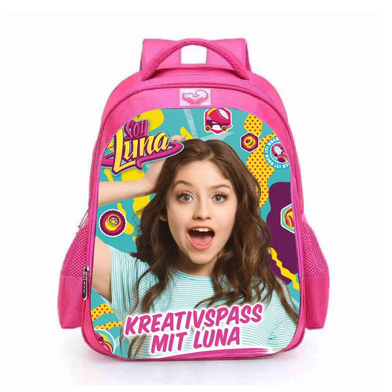 

LIANKA Soy Luna Backpack Custom Name Toddler Pupil Girl Pink Schoolbag TV Show Soy Luna Bookbag For Teen Girls Mochila