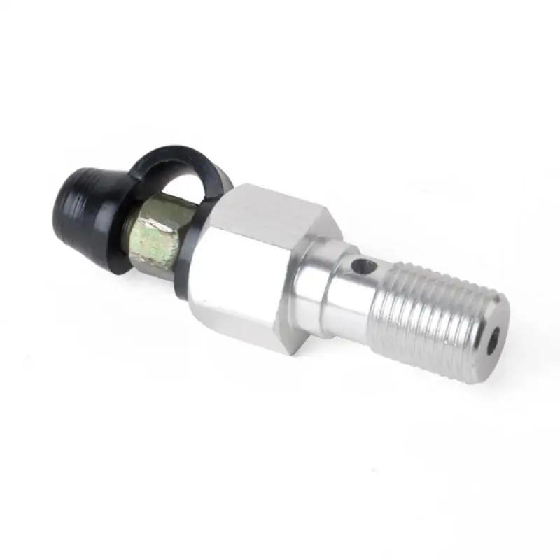 MAYITR Motorcycle M10 x 1.25mm Steel Brake Caliper Bleed Screw/Nipple with Banjo Bolt Universal for Motorbike