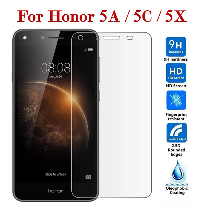 

Protective Glass on Honor 5c For Huawei 5x 5a Tempered Glas 5 C X A C5 X5 A5 Glass Film Screen Protector Hono Huawey Honor5C 9H