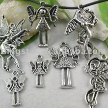 120 шт тибетские серебряные смешанные милые сказочные Подвески M3695
