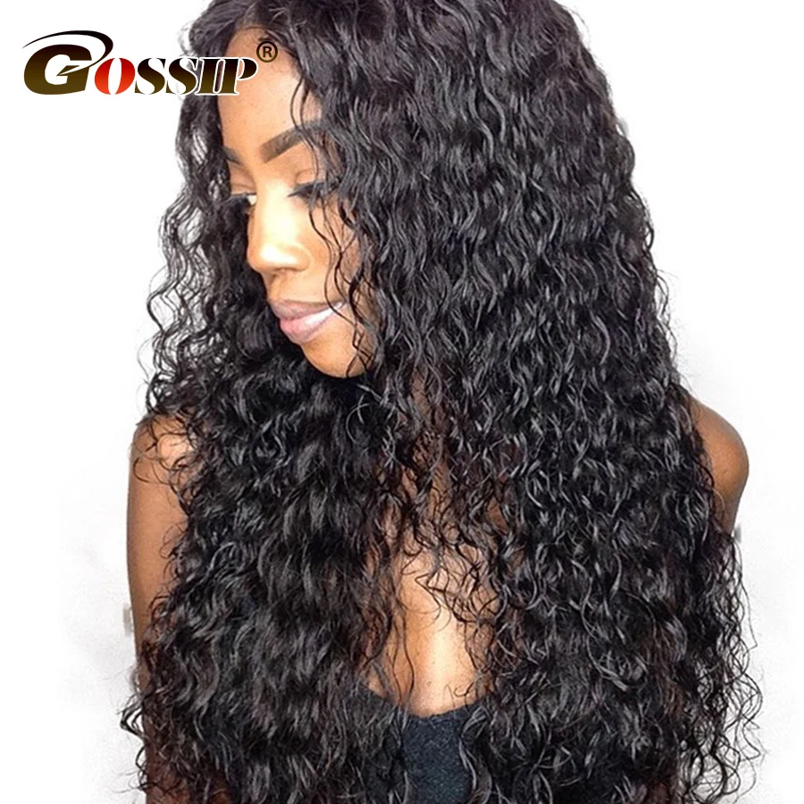 

13X6 Lace Front Wig Human Hair Ponytail 250 Density Lace Frontal Wig Malaysian Remy Water Wave Wig Swiss Lace Wigs Gossip Hair