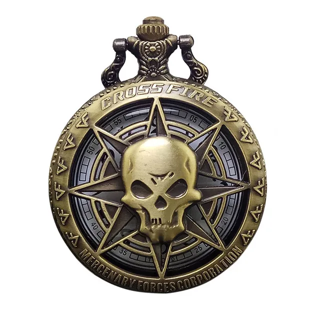 Retro quartz Pocket Watch Hollow Pendant Skull Pendant Necklace men's Women's Wa Retro quartz Pocket Watch Hollow Pendant Skull Pendant Necklace men's Women's Wa