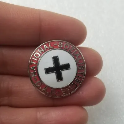 

Silver plated enamel craft Germany National Party gold Honor Party Monument Iron cross chest Medal with pin