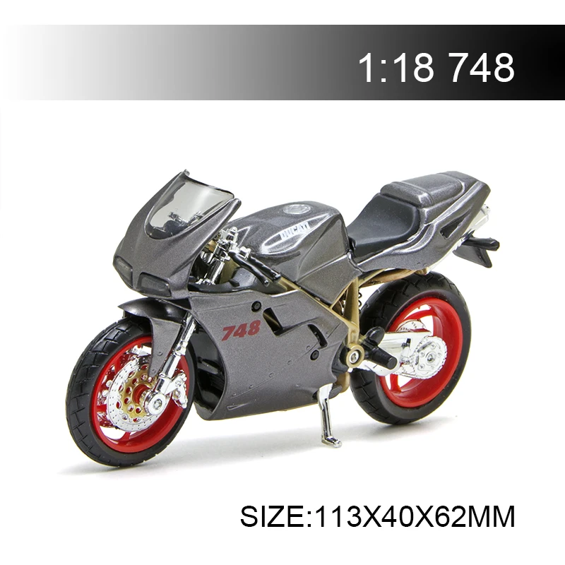 Maisto 1:18 модели мотоциклов Ducati 748 литой пластик миниатюрная гоночная игрушка для