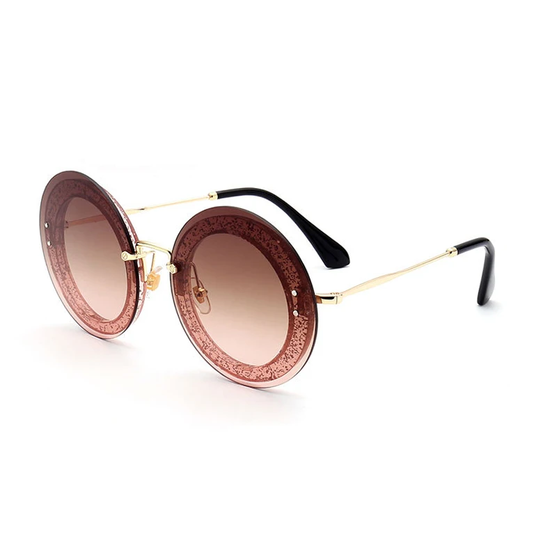 Dressuup новейшая мода круглый Солнцезащитные очки для женщин Для женщин Брендовая Дизайнерская обувь Винтаж градиентные оттенки Защита от солнца Очки Óculos Де Золь Lentes