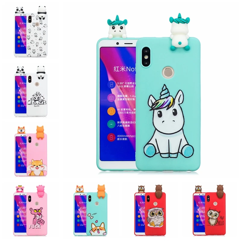 3D Case For Xiaomi Redmi Note 5 Pro Cute Panda Unicorn Phone Cases Coque Note5 Etui |