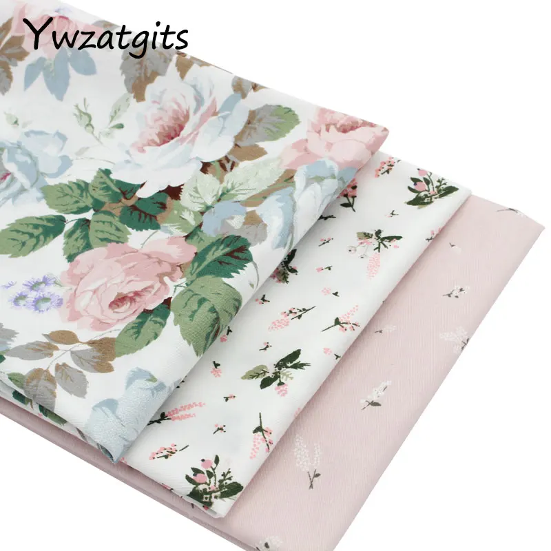 

ywzatgits 1piece/lot Floral Series Cotton Fabric Patchwork Cloth DIY Sewing Quilting Fat Quarters Materials YI0304