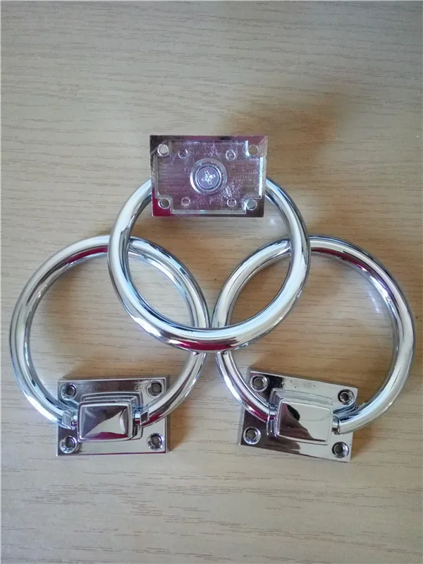 

3pc fashion modern wobbly rings furniture drop handles shiny silver room wooden door, wooden chair, sofas pull chrome be install