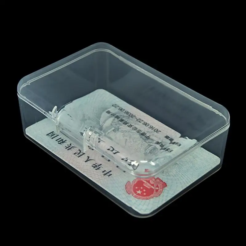 Маленький прозрачный пластиковый чехол для хранения для карт, прозрачная квадратная многоцелевая коробка для дисплея, чехол s Органайзер