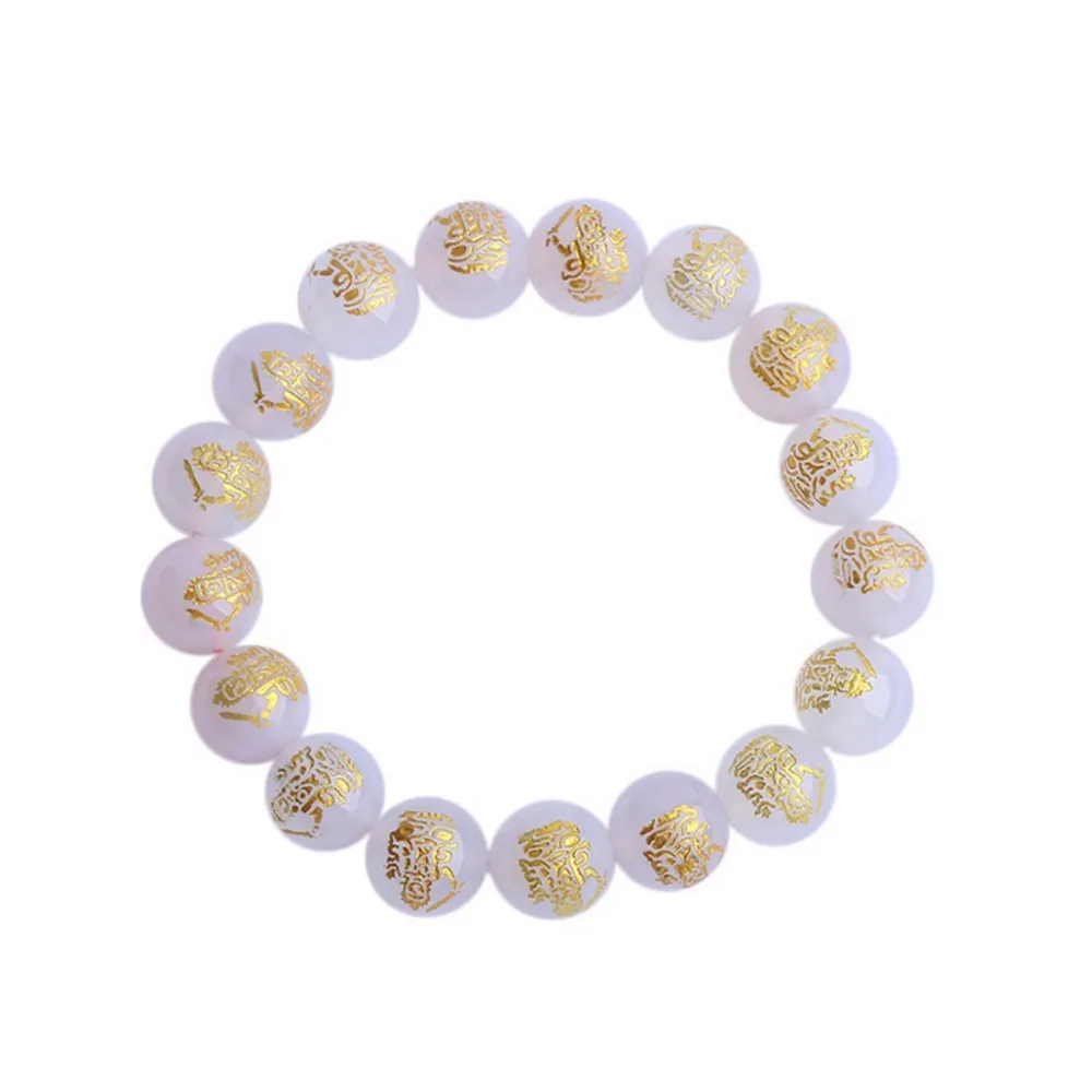 Feng Shui Crystal Glass Carving Buddha Bracelet + One Free Red String