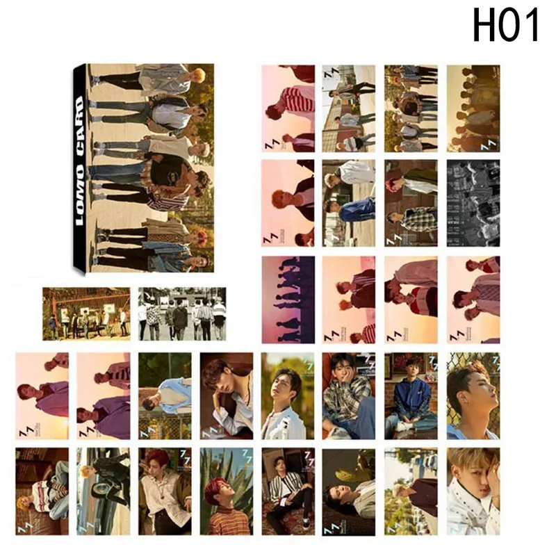 Лидер продаж GOT7 альбом ломо карты Новая мода самодельные Бумага фото карты стационарный набор