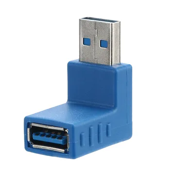 

Connectors USB 3.0 A Male to Female Extension Cable Computer Cables 90 Degree Right Angle Adapter Plug #30