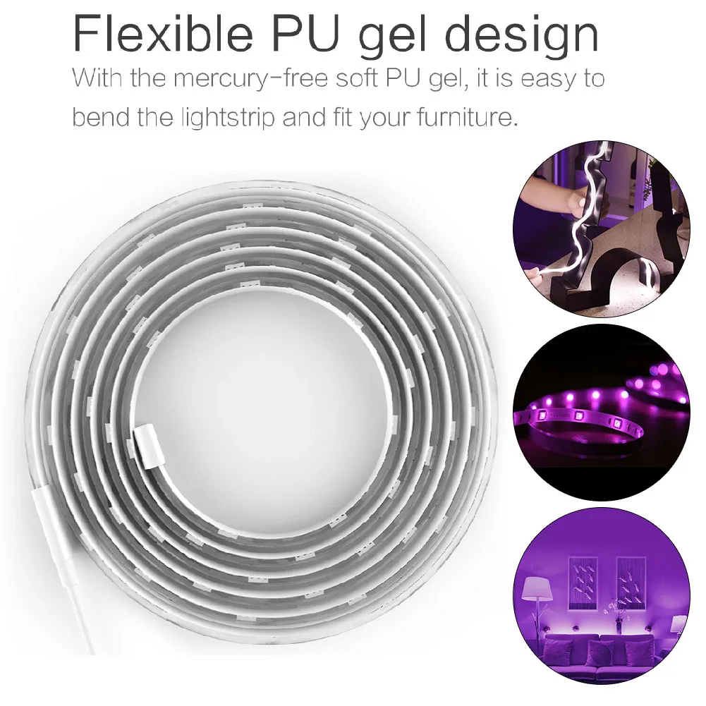 

Smart Light Strip RGB LED WIFI 16 Million Colors Flexible DIY Lighting APP Control CLH@8