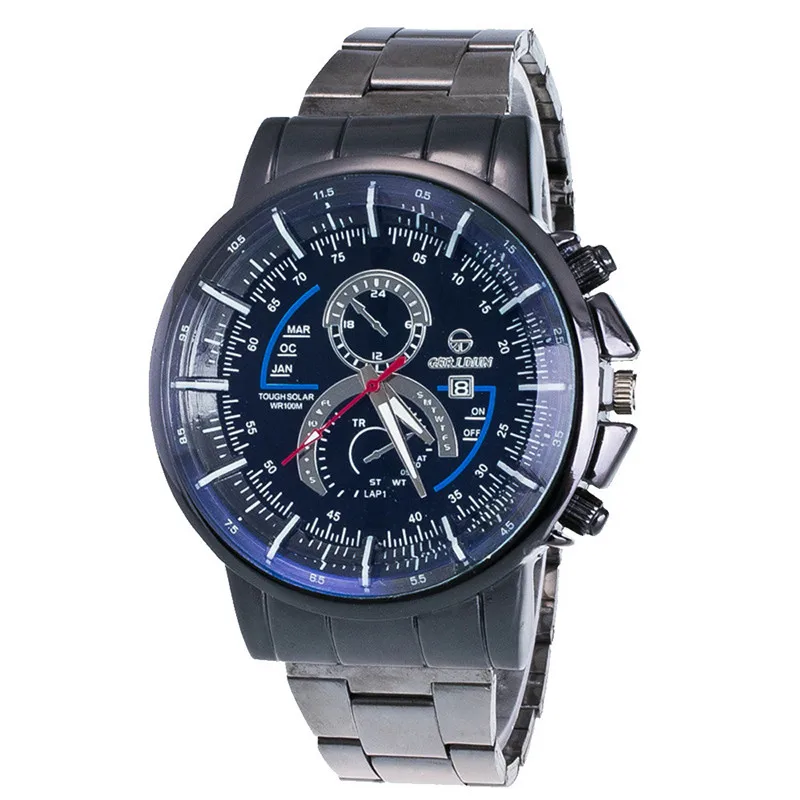 

Sport Watch Relojes New Brand Men's Watches Quartz Wristwatch Big Dial Black Watch Male Business wholesale