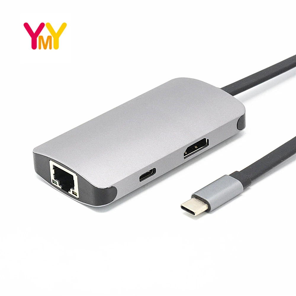 TYPE-C до 4 K HDMI USB3.0 концентратор гигабитная сетевая карта 4 K конвертер высокой четкости MACBOOK док-станция