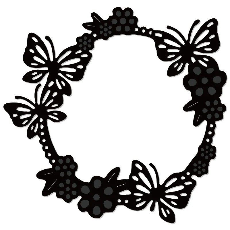 

Floral butterfly ring Metal Cutting Dies New 2019 For DIY Scrapbooking Card Album Photo Decoration Embossing Folder