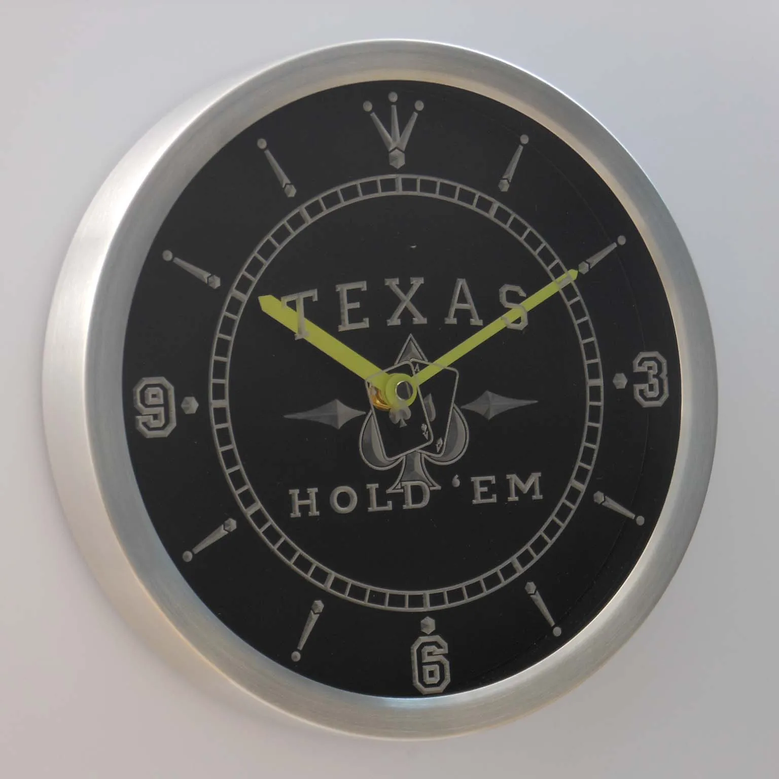 Nc0458 Texas hold'em Poker казино неоновая вывеска светодиодный настенные часы