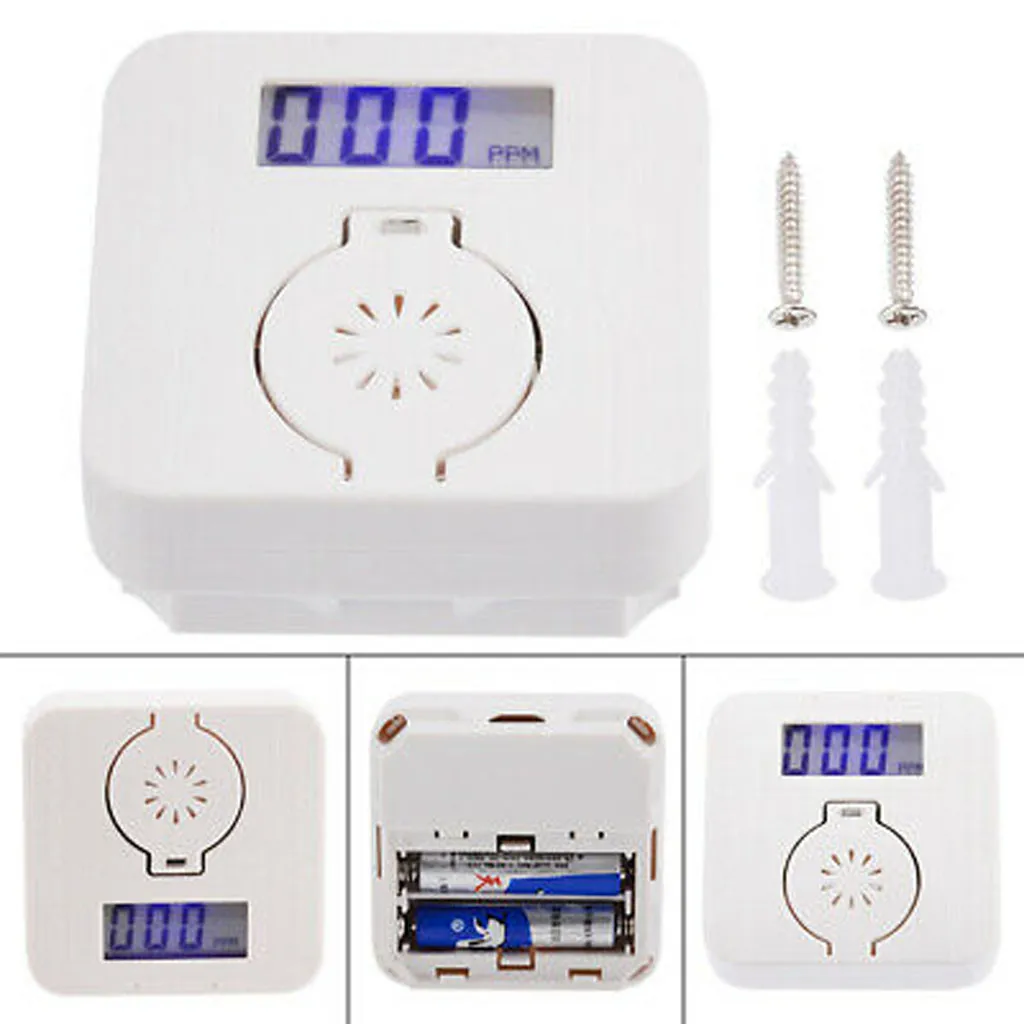 2019 hot products CO Carbon Monoxide & Smoke Detector Warning Alarm Poisoning Gas LCD Display Household Family Low price