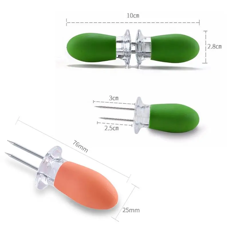 8 шт. термостойкие вилки для кукурузы на держателей Cob из нержавеющей стали для барбекю щипцы шампуры вилки для пикника барбекю Кухня инструмент