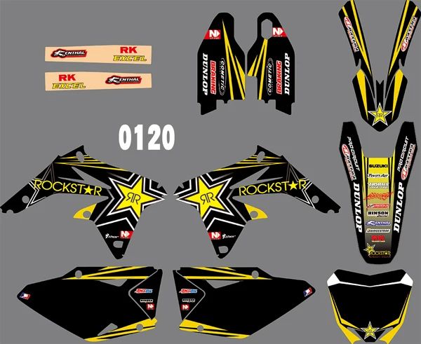 5 видов стилей команда графика фоны наклейки для RMZ450 2008 2009 2010 2011 2012 2013