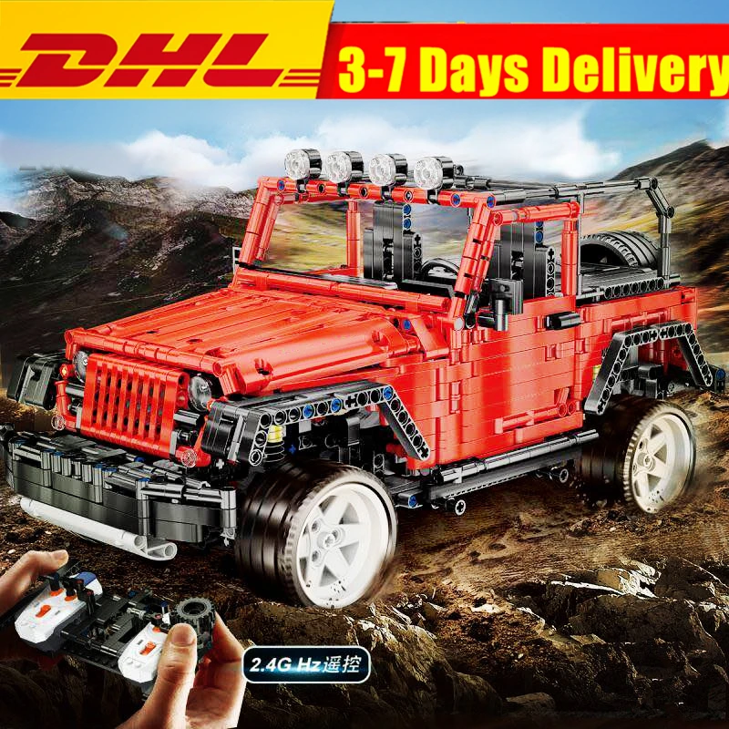 

Technic MOC Jeep Wrangler Super Racing SUV Off-Road Car Building Blocks Sets Kits Bricks Kids Boy Gift Toys Compatible Legoings