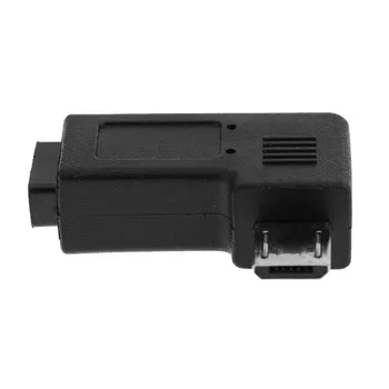 

NEW Black Right Angle 90 Degree L Shape Adapter Micro USB Female To Micro USB Male Adapter Charging Cable Connector Adapter