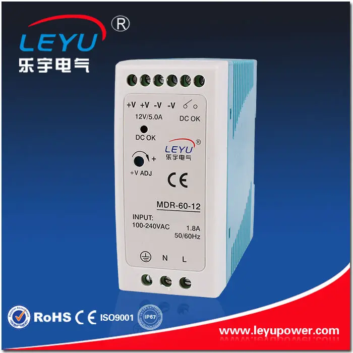 

High quality MDR-60-12 power supply 60W 12V 5A Din Rail type switching power supply