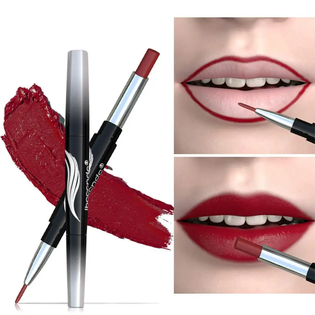 

HobbyLane Double-end 10 Colors Long-lasting Lip Liner Matte Lip Pencil Waterproof Moisturizing Lipsticks Makeup Contour