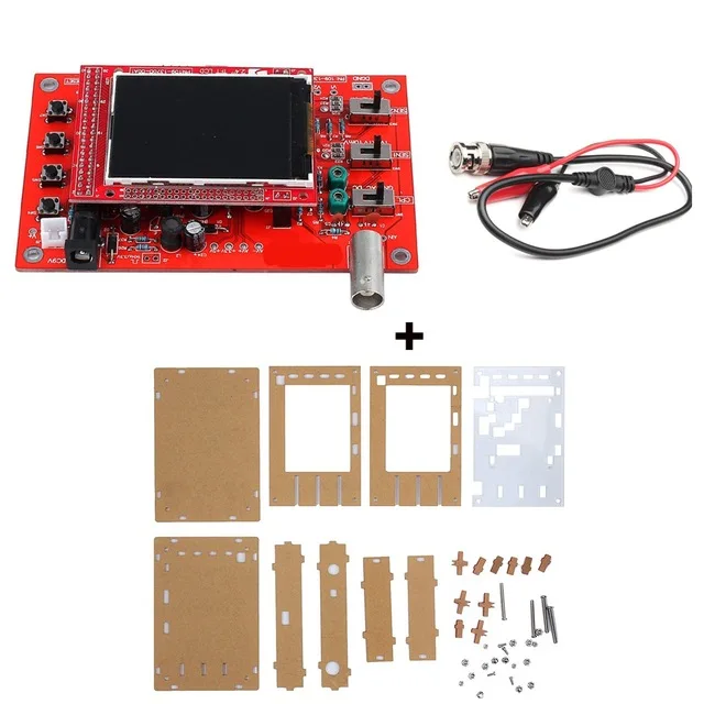 DSO138 2," TFT карманный цифровой осциллограф комплект diy части ручной+ акриловый DIY чехол оболочка для DSO138 - Цвет: DSO138 with case