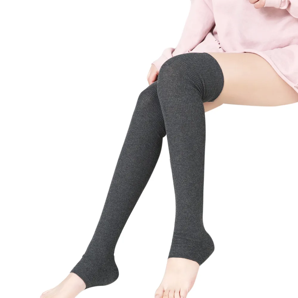 Женские вязаные длинные носки новые модные высокие облегающие чулки выше колена гетры для женщин нижнее белье носки