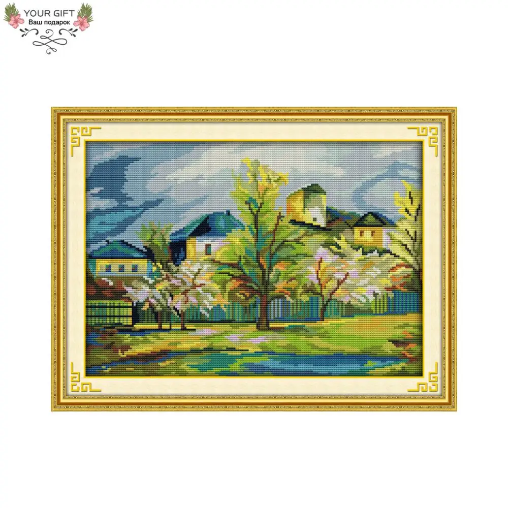 Joy Sunday F830 14CT 11CT Набор для вышивания крестиком с подсчетом и штамповкой домашнего
