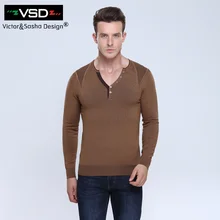 Мужские свитера года новые люди тонкий сплошной цвет мужские свитера и мужчины V шеи свободного покроя платье бренда maglione uomo VSD