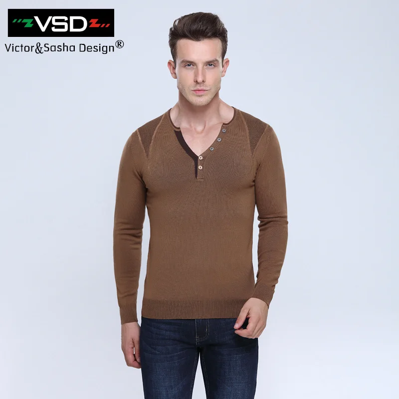 

Men's sweaters 2016 winter new men Slim Solid Color mens sweaters and pullovers Men V Neck Casual Dress Brand maglione uomo VSD