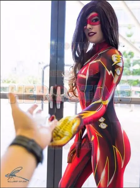 

Jamie Tyndall Flash Female 3D Printing Superhero Cosplay Costume Custom Made Available