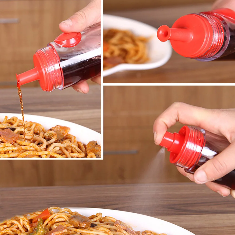 

2 in 1 Cooking Olive Oil Sprayer Dispenser Cruet Kitchen Pastry Tools Drop Shipping Oil Spray Bottle Food-grade PP