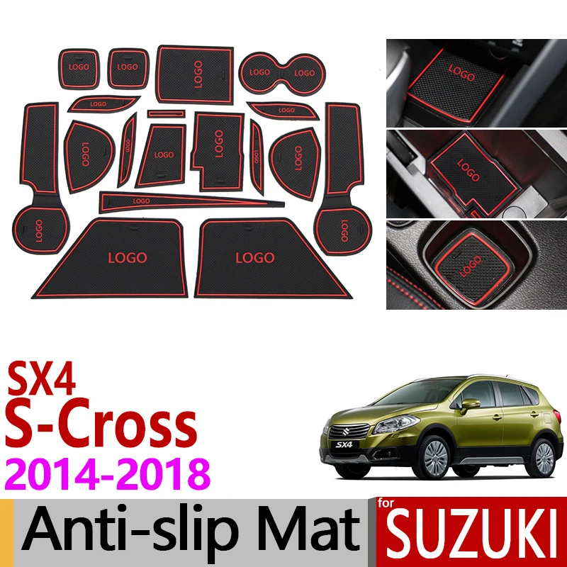 Нескользящий Резиновый коврик для подставки под ворота Suzuki SX4 S Cross 2014 2015 2016 2017
