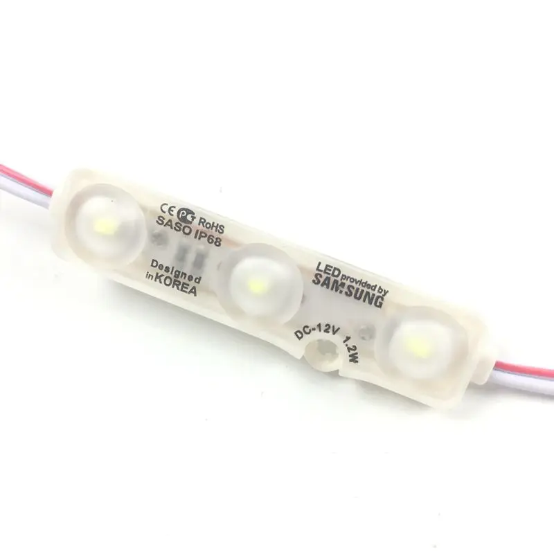 50 шт. IP68 samsung SMD 5730 5630 Светодиодный модуль световая рекламная лампа 1,2 W 3 светодиода знак задняя светильник s Водонепроницаемый дневные ходовые огни 12V Белый samsung чип