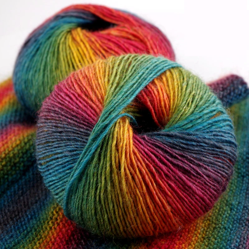 5 шариков/партия шерстяная пряжа радужного цвета S4179|wool yarn|knitting wool yarnknitting yarn |