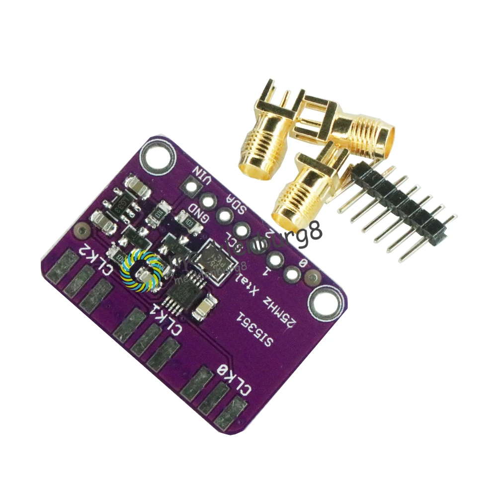 

CJMCU-5351 Si5351A Si5351 I2C 25 MHz Clock Control Switch Breakout Board 8 kHz to 160 MHz 3-5VDC for Arduino IDE