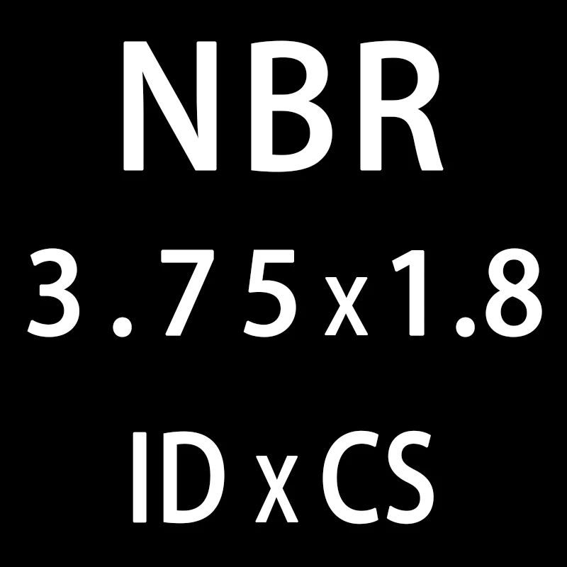 50 шт./лот резиновым кольцом NBR уплотнительное кольцо 1,8 мм Толщина ID1.8/2/2,24/2,5/2,8/3,15/3,55/3,75/4 мм нитрил-хомут с круглым воротником для мальчиков и девочек прокладка уплотнения - Цвет: ID3.75mm