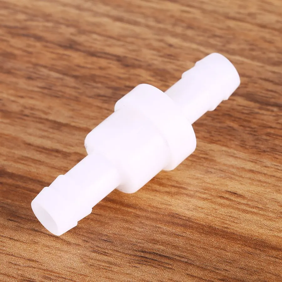 

WALFRONT 1 Pcs New 3/8" 10mm Inline Check Valve Fuel Gas Liquid Air One Way HHO Water White