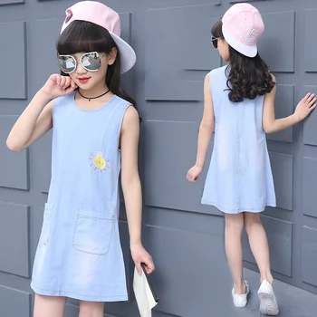 

Girls Dress Summer 2017 Cowboy Children's Girl Dress Cuhk Children's Clothing Girls Dress