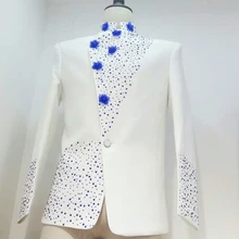 jacket pants white men suits set dancer singer font b dress b font performance show