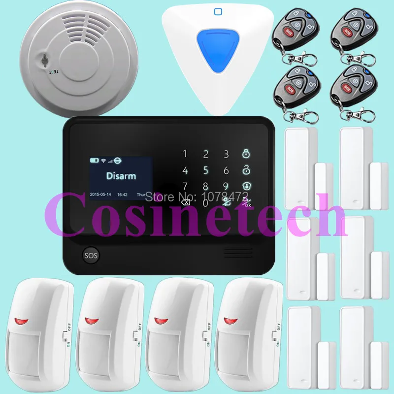 smart 2.4G WiFi GSM GPRS Home Security Alarm System G90B alarm for home Security GSM burglar alarm system with strobe siren smart 2.4G WiFi GSM GPRS Home Security Alarm System G90B alarm for home Security GSM burglar alarm system with strobe siren