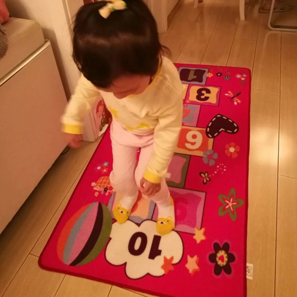 Yazi Kids Carpet Hopscotch Jump Lattice Children's Room Play Cushion Rug Developing Mat Soft Puzzles Carpets