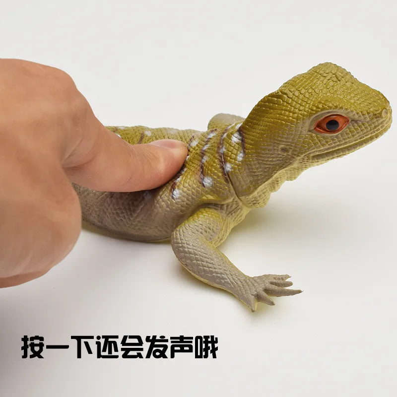 Tricky vent toy Lizards Reptile Simulation plastic forest wild animal model toys ornaments Lifelike PVC home decor Gift For Kids