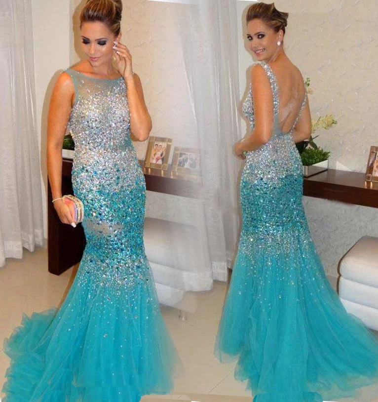 Buy Robe de soiree Bling Bling Sexy Prom Dresses 2017