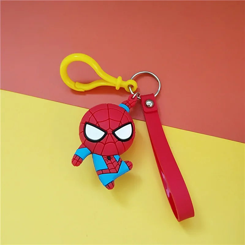 3D мультфильм фигурка ПВХ Marvel Мстители брелок милый супергерой Бэтмен Человек